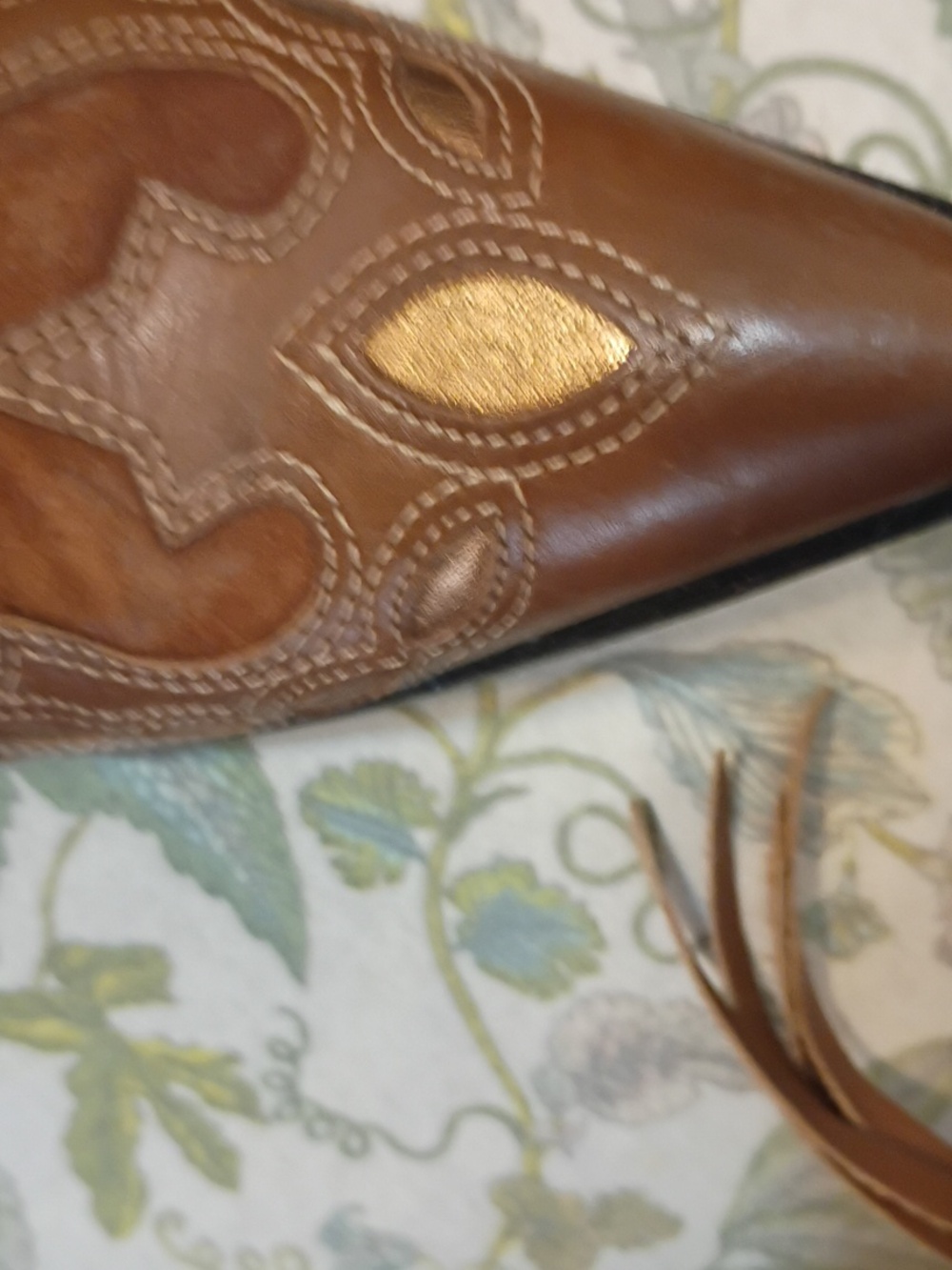 ANTONIO MELANI 8M Brown Suede Western Ankle Boots - Women's Stylish Pointed Toe. - Picture 7 of 7